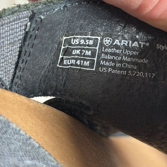 Ariat Kailey Women''s Grey Sandals Grey Leather Double Strap Toe Ring Sz 9.5 - Picture 5 of 6